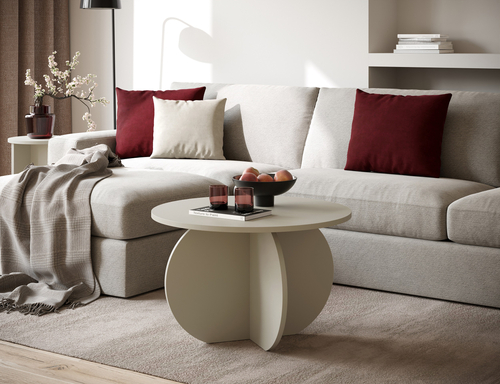 Stolik kawowy okrągły BAMBI 70cm - Kaszmir