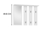 Wieszak ścienny z lustrem LARMA - Biel Mat