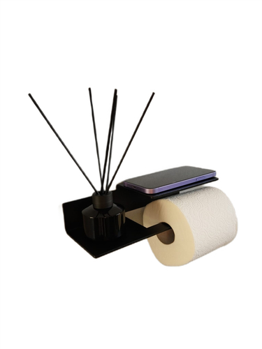 Uchwyt na papier toaletowy NESSO P - Czarny