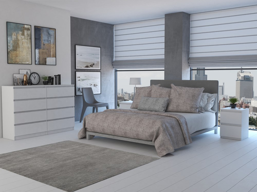 Komoda MALWIN S8 140CM - Biel Mat