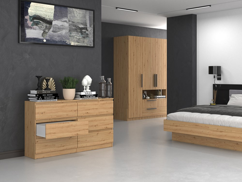 Komoda MALWIN S6 140CM - Dąb Artisan