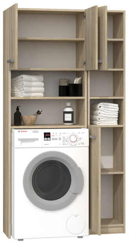 Zestaw łazienkowy CERSA Szafka + Słupek - Dąb Sonoma