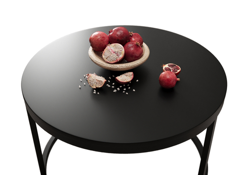 Stolik kawowy okrągły MJU ONE - Czerń Mat