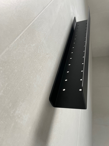 Półka łazienkowa pod prysznic, do łazienki ENTRA - Czarny