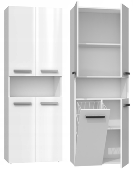 Szafka łazienkowa ATRI 1K DK3 60CM - Biel Połysk