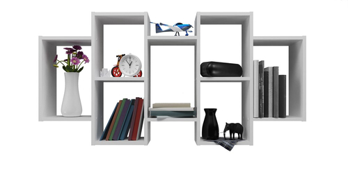 Regał wiszący ścienny RICKY - Biel Mat