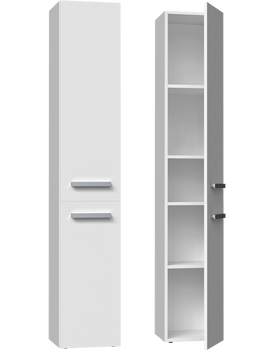 Szafka łazienkowa słupek ATRI 2DL - Biel Mat