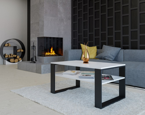 Stolik kawowy ława SIGMA 1L - Biel/Czerń