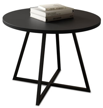 Stolik kawowy okrągły VERSO 50cm - Czarny