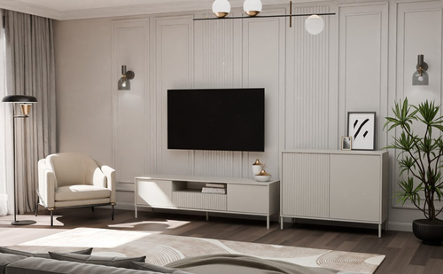 Komoda z Lamelami 103cm MISEL 2LG - Kaszmir