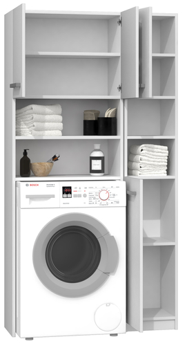 Zestaw łazienkowy CERSA Szafka + Słupek - Biel Mat