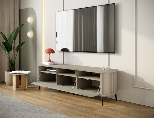 Szafka RTV z lamelami MOONDAY 150cm - Kaszmir