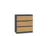 Komoda szafka MALWIN S3 - Antracyt / Dąb Artisan
