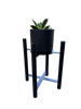 Kwietnik, stojak na kwiaty metalowy VELO 35cm - Czarny