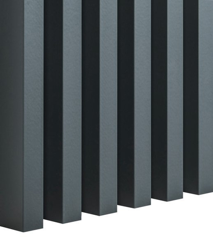 Stolik kawowy okrągły SUNDAY - Biały blat / Lamele Antracyt