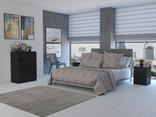 Komoda MALWIN S4 70CM - Czerń Mat