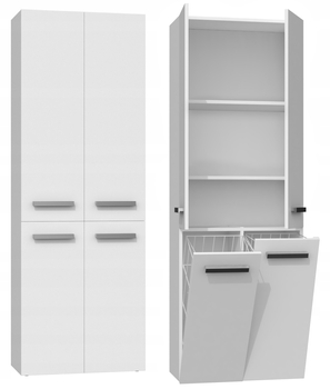 Szafka łazienkowa ATRI 2D 2K 60CM - Biel Mat