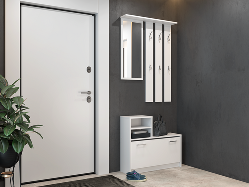 Garderoba przedpokojowa BARTEK - Biel Mat