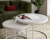 Zestaw dwóch okrągłych stolików kawowych MJU COLOR - Biały