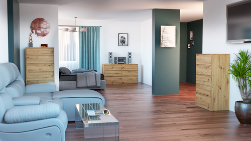 Komoda CHARLES P120 - Dąb Artisan