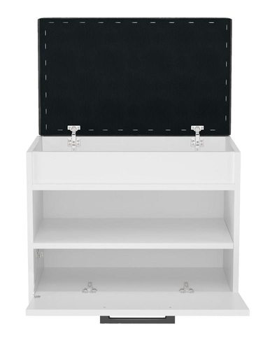 Szafka na obuwie z siedziskiem LARMA MINI - Biel Mat