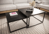 Zestaw dwóch kwadratowych stolików MJU - Czarny Mat