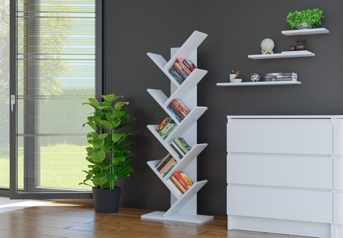 Regał na książki TIMO - Biel Mat