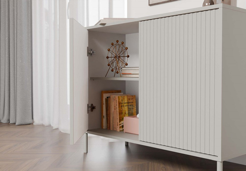 Komoda z Lamelami 103cm MISEL 2L - Kaszmir