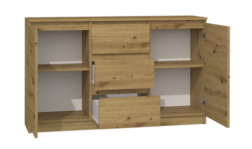 Komoda VITEK D2S3 120CM - Dąb Artisan