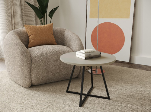 Stolik kawowy okrągły VERSO 50cm - Kaszmir