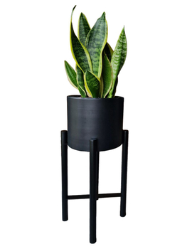 Kwietnik, stojak na kwiaty metalowy VELO 40cm - Czarny