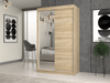 Szafa Przesuwna Dwudrzwiowa z Lustrem i Szprosami GAIKO 1LS 120CM - Dąb Sonoma