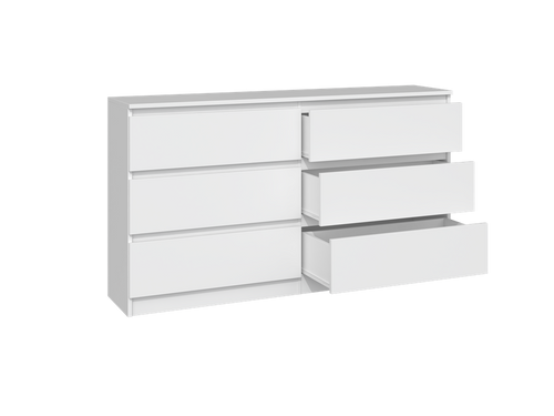Komoda MALWIN S6 140CM - Biel Mat