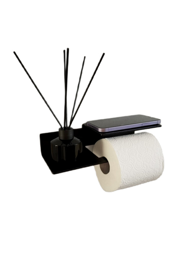 Uchwyt na papier toaletowy NESSO P - Czarny