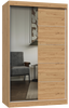 Szafa Przesuwna Dwudrzwiowa z Lustrem i Szprosami GAIKO 1LS 120CM - Dąb Artisan