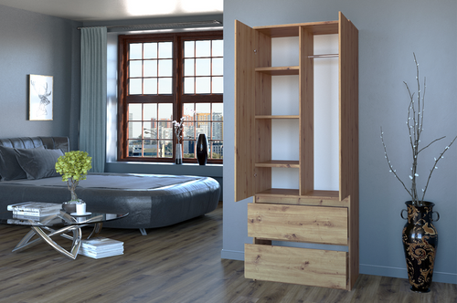 Szafa garderoba ORMAR - Dąb Artisan
