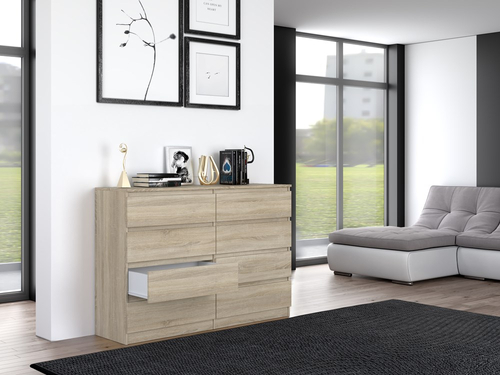 Komoda MALWIN S8 140CM - Dąb Sonoma