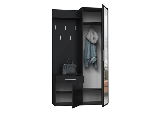 Garderoba przedpokojowa GANTLOR - Czerń Mat