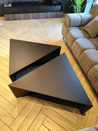 Stolik kawowy metalowy TRIANGOLO - Czarny