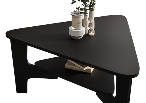 Stolik kawowy trójkątny narożny TIPPO XS - Czarny