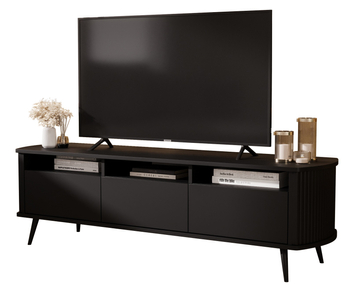 Szafka RTV z lamelami MOONDAY 150cm - Czarny