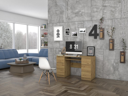 Biurko komputerowe ABBA - Dąb Artisan