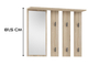 Wieszak ścienny z lustrem LARMA - Dąb Sonoma