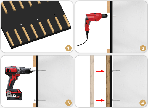Lamele na płycie WALLDAY - 15 sztuk (moduł łączący) - 97,5 cm