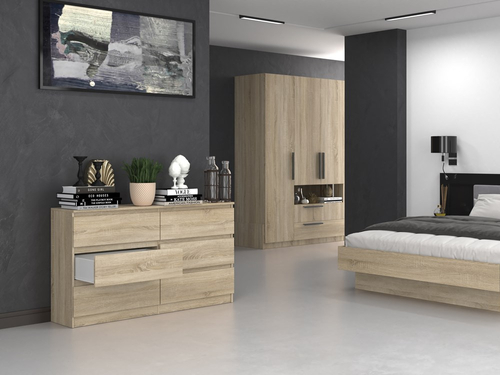 Komoda MALWIN S6 140CM - Dąb Sonoma