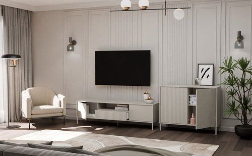 Komoda z Lamelami 103cm MISEL 2L - Kaszmir