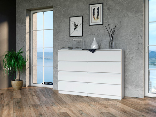 Komoda MALWIN S8 140CM - Biel Mat