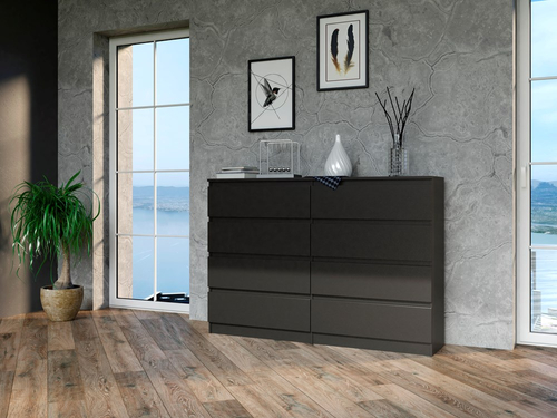 Komoda MALWIN S8 140CM - Czerń