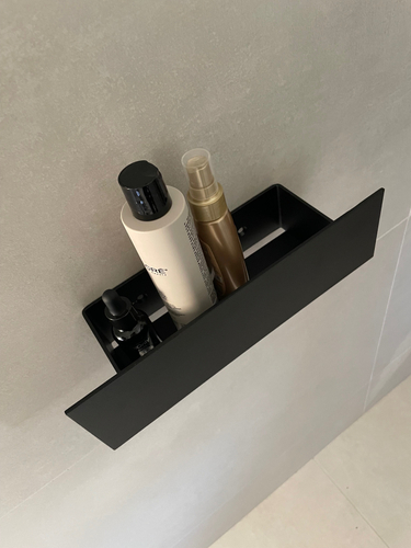 Półka Łazienkowa pod prysznic, do łazienki DECOLLO 30CM - Czarny