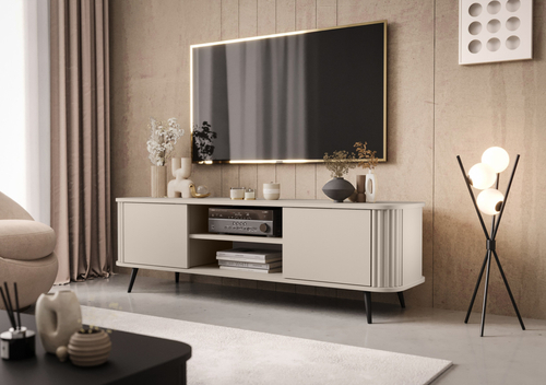 Szafka RTV z lamelami MOONLIGHT 150cm - Kaszmir